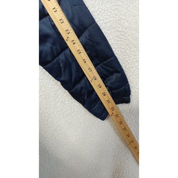 Tommy Hilfiger Puffer Button Down Jacket Women's Size L Blue Red White Vintage - Picture 6 of 15